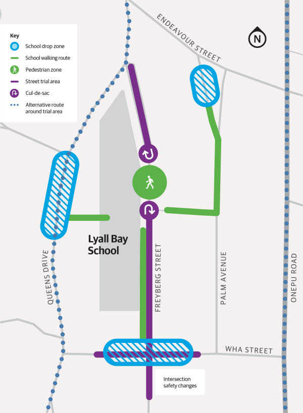 A map shows where street changes were made