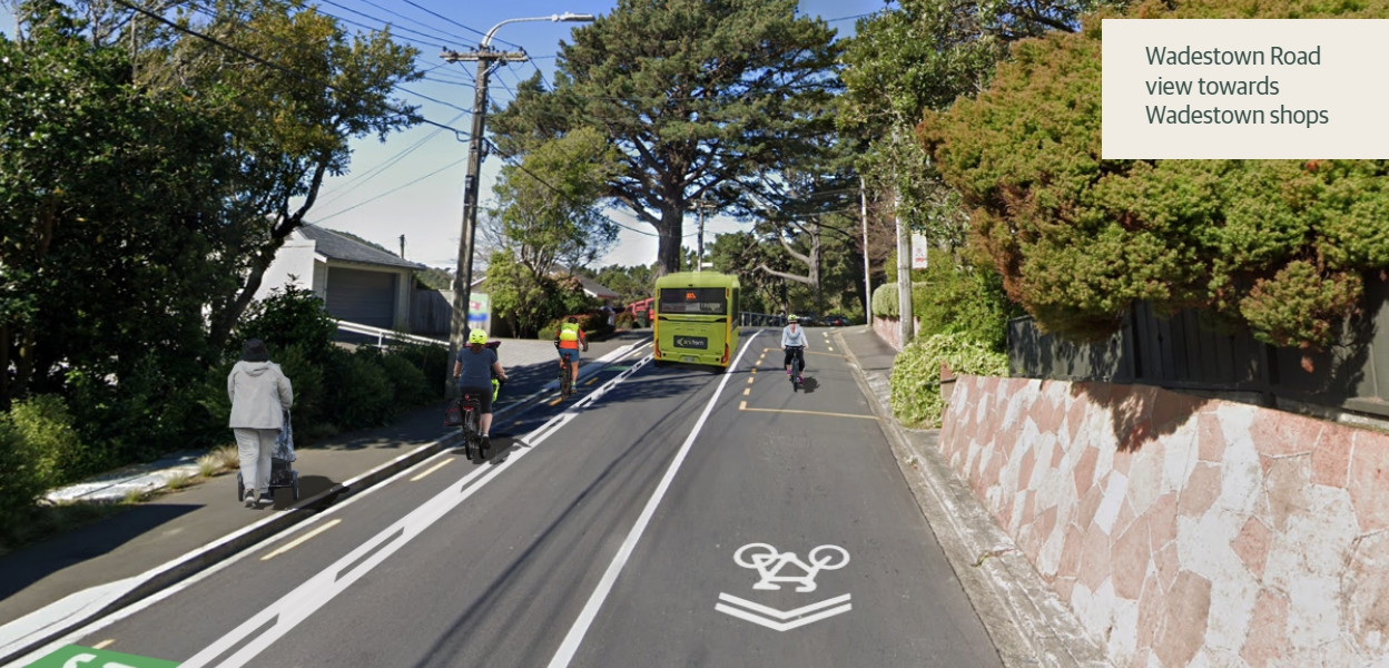 Wadestown Rd bottom after